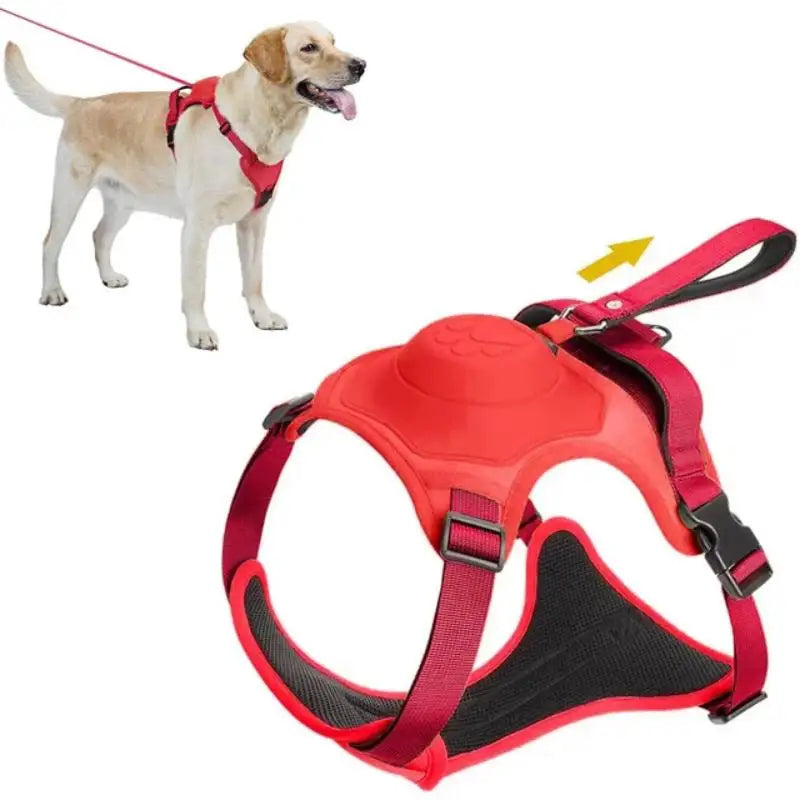 Dog Harness with Leash Retractable