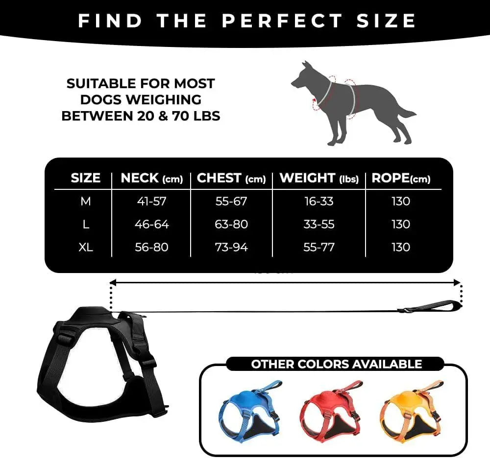 Dog Harness with Leash Retractable