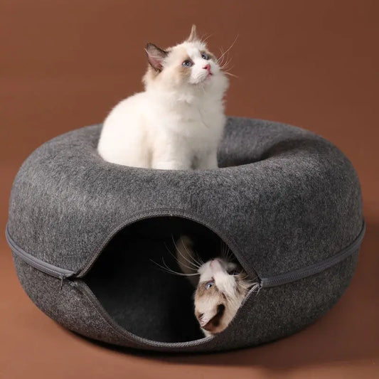 The Funny Pets™ Cat Tunnel Bed, Cat Cave Bed