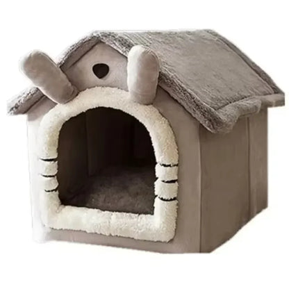 Warm Paws House Cozy Pet Bed with Soft Cushion